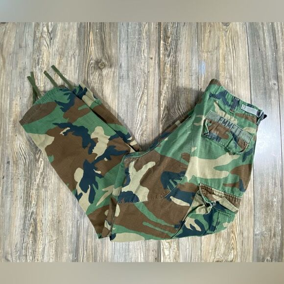 US Army Woodland Camo BDU Pant 8415-01-184-1351 Medium Regular Military 30-32” - Picture 1 of 10